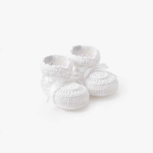 Christening Hand Crocheted Baby Booties – Elegant Baby