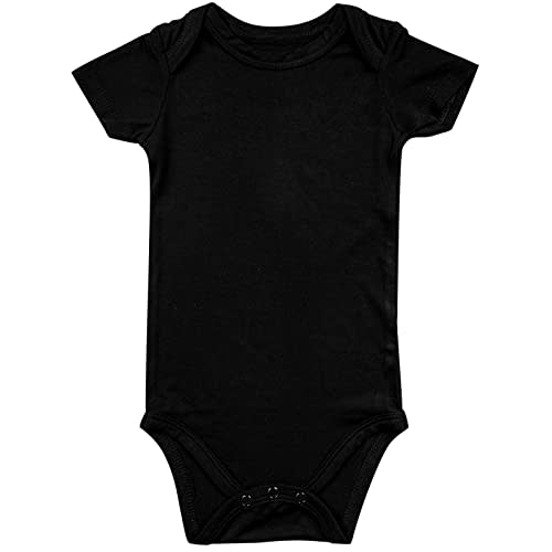 GUISBY Baby Short Sleeve Bodysuits, Rayon Summer Newborn Infant Boys Girls 0-24 Months