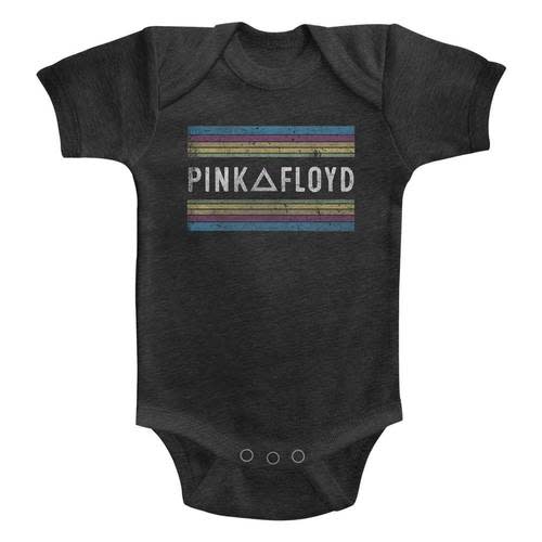 Pink Floyd Rainbows Vintage Smoke Infant S/S Heather Bodysuit-12M