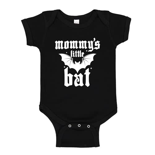 Mommy's Little Bat Baby One Piece Or Toddler T-Shirt Spooky Metal Baby Gift for Mom