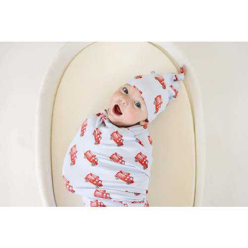 Fire Truck Snooze Patrol Swaddle & Hat Set