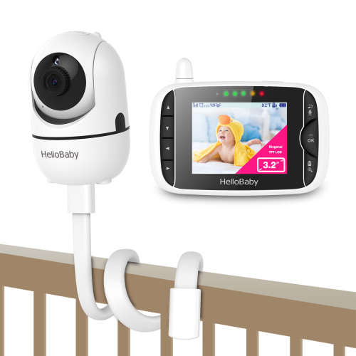 HelloBaby HB65 Video Baby Monitor with camera stand