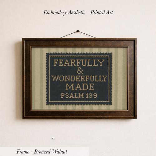 Psalm 139 Nursery Print ∙ Rustic Bible Verse for Baby Boy ∙ 1676