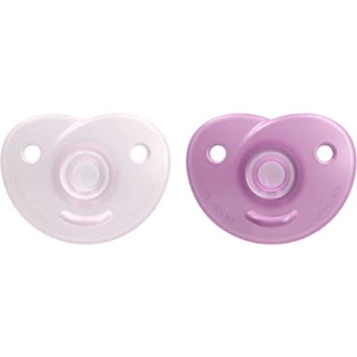 Philips AVENT Soothie Heart pacifier 3-18m, pink/light pink, 2 pack, SCF099/12