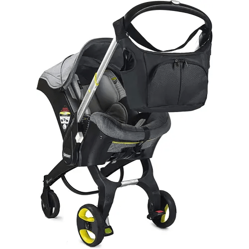 Baby & Beyond Essential Bag, Compatible with Doona Car Seat Stroller, with additional hooks and straps to be compatible with any universal stroller, Converts into Tote Diaper Bag