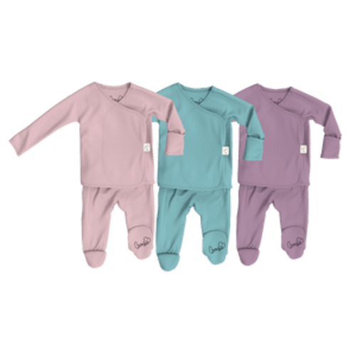 Girl Power ☮ - Peony, Fig & Ripple Footies – Bonsie Skin to Skin Babywear