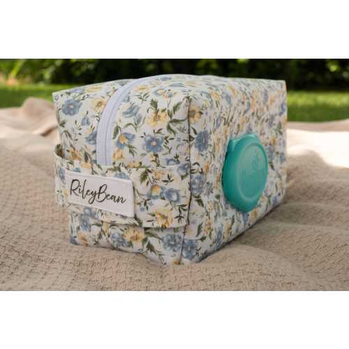 Blue and Yellow Floral Diaper Bag Clutch