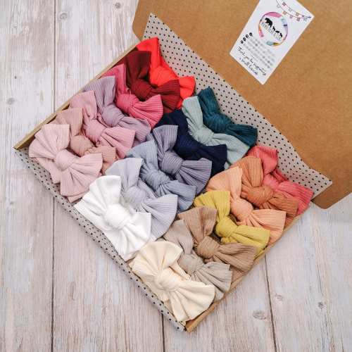 Baby Headband Bow Box Bundle | Baby Ribbed Headband | Baby Headband | Baby Bows | Hairband Hairbow | New Baby Gift | Baby Girl Gift