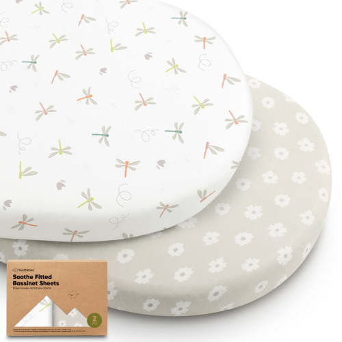 2-Pack Soothe Fitted Bassinet Sheets (Meadow)