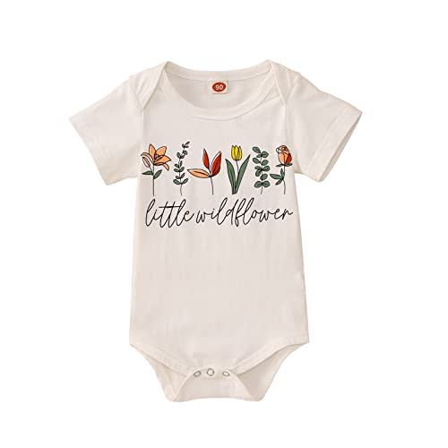 CM C&M WODRO Baby Girl Romper Infant Wild Flower One Piece Jumpsuits Floral Bodysuit Short Sleeve Summer Clothes Outfit