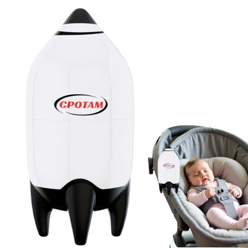 CPOTAM Baby Rocker Portable Bouncer Rocker Aid Rocks Any Stroller Pram Baby Vibrating Soother Adjustable Speed Rechargeable Sleep Aid Newborn Essentials Must Haves Gifts
