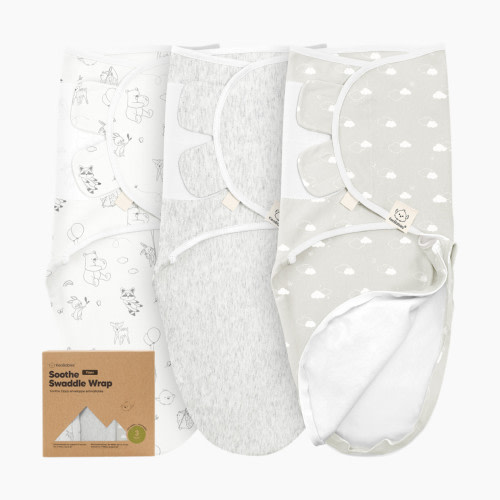 KeaBabies Soothe Zippy Swaddle Wraps (3 Pack) - Aspire, One Size
