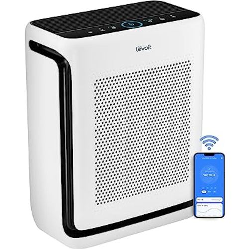 LEVOIT Air Purifiers for Home Large Room Up to 1900 Ft² in 1 Hr with Washable Filters, Air Quality Monitor, Smart WiFi, HEPA Filter Captures Allergies, Pet Hair, Smoke, Pollen in Bedroom, Vital 200S