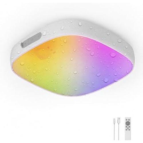 FULEN Shower Lights Waterproof, Motion Sensor Ceiling Light Rechargeable