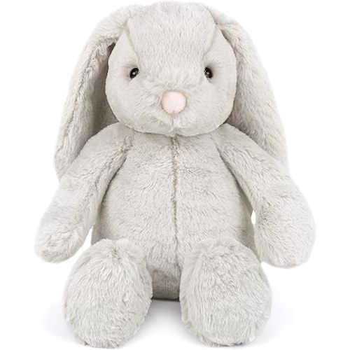 MON AMI Sterling Bunny Stuffed Animal – 13-Inch Soft Plush Rabbit | Huggable Bunny for Kids of All Ages | Adorable Valentine’s Day & Everyday Gift
