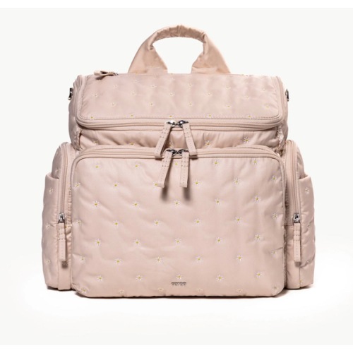 Baby Bag Large in Quartz Embroidered Organic Cotton by Caraa