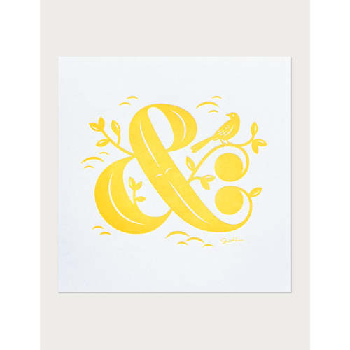 Alphabirds Ampersand Print