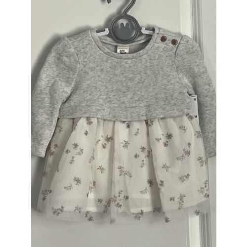 Baby B’gosh Girls Layered Long Sleeve Dress/Tunic Floral Print Size 6 Months NWT