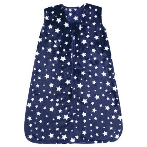 Hudson Baby Plush Sleeping Bag, Sack, Blanket, Navy Stars Sleeveless, 6-12 Months