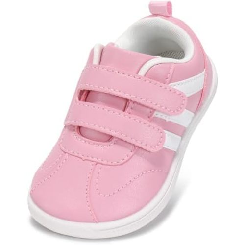 STQ KIDS Toddler Wide Toe Box Barefoot Shoes Boys Girls First Walk Sneakers