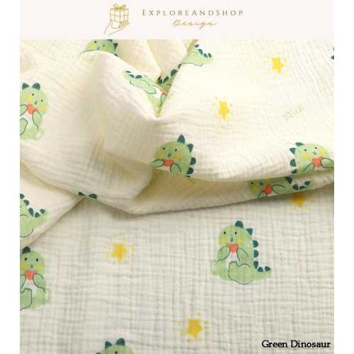 Muslin Double Gauze Fabric By the Yard,Cotton Soft Crinkle Fabric, Baby Blanket Swaddle Sewing