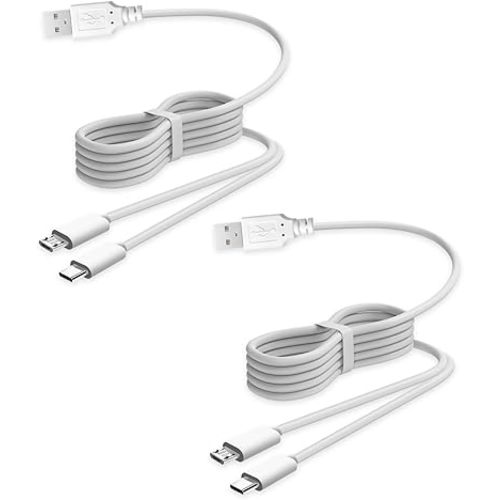 USB-C Charging Cable Charger Compatible with Elvie Baby Products Feeding Breastfeeding Electric Breast Pump Stride 2 / Plus, Double, V2, Hospital-Grade, Replacement Power Supply Cord Two-Pack