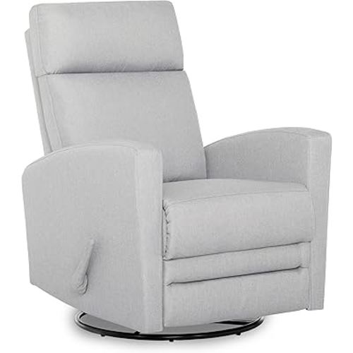 Dream On Me Chatham Basic Nursery Rocking Glider in Grey, 360° Swivel Motion, FSC Certified, Greenguard Gold & JPMA Certified Nursery Glider, Three Rocking Modes Nursery Glider Recliner