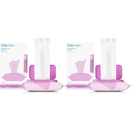 Frida Mom Witch Hazel Perineal Cooling Pad Liners for Postpartum Care, Hospital Bag Essentials for Pain Relief After Birth, Full-Length Medicated Cooling Pad Liners (24ct) (Pack of 2)