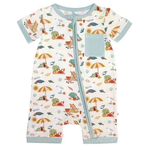 Beach Day Bamboo Baby Shortie Romper – Emerson and Friends