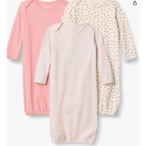 Amazon Essentials Unisex-Baby Long Sleeve Sleeper Cotton Gown