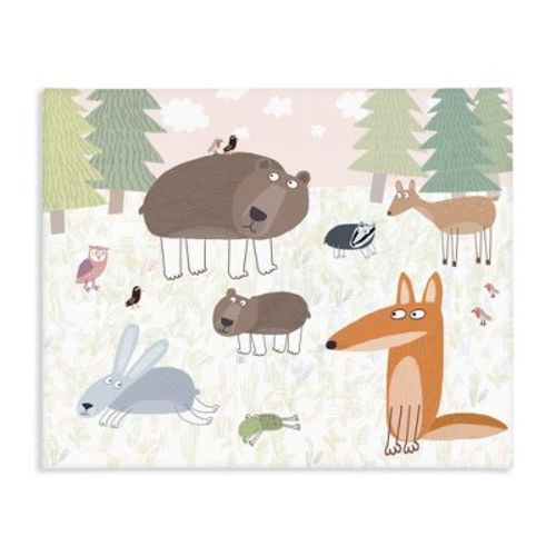 Stupell Industries Forest Animals Out and About Canvas Art, 40" x 30", Made in USA, By Carla Daly