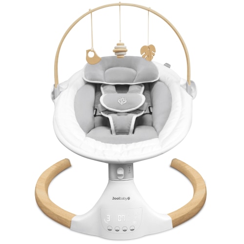 Jool Baby Nova Nature Baby Swing for Newborns  Electric Motorized Infant Swing with Bluetooth Music, Remote & Natural Wood Toys
