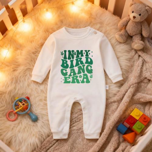 In My Bird Gang Era Baby Outfit, Philadelphia Bodysuit For Baby, Distressed Eagles Baby Clothing, Bird Gang Game Day, Football Baby Gift