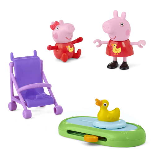 Peppa Pig Toys Peppa and Evie's Park Fun Playset with 2 Figures, Preschool Toys, 3+