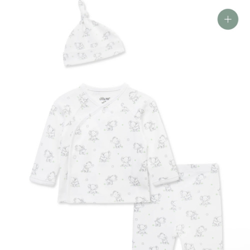Baby Elephants 3-Piece Cardigan Set