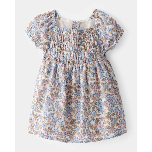 Baby Smocked Floral Print Dress  - OshKosh | Carter's
