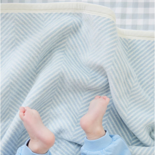 Harborview Herringbone Sky Mini Blanket