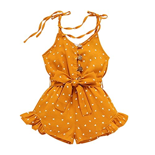 Tikoubabe Toddler Girl Clothes Baby Summer Cute Halter Romper 6 Months to 5 Years Old