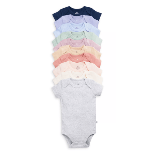 Girls' 10 Pack Short Sleeve Bodysuits - Baby