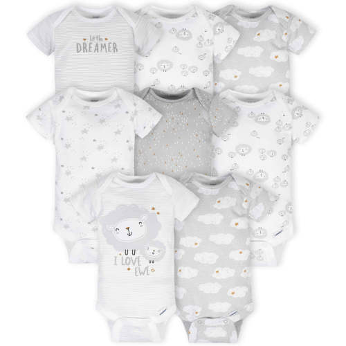 8-Pack Baby Neutral Sheep Short Sleeve Onesies® Bodysuits – Gerber Childrenswear