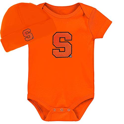Future Tailgater Syracuse Orange Baby Onesie and Cap Set - Orange