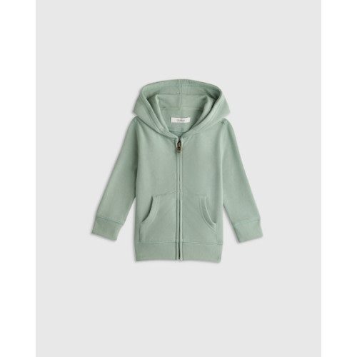 SuperSoft Fleece Zip Up Hoodie in Soft Sage
