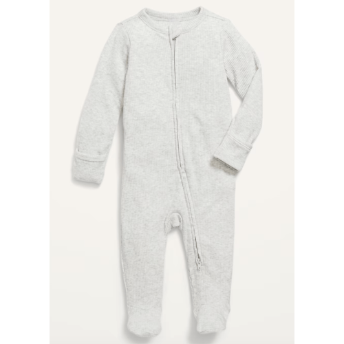 Ribbed 2-Way-Zip Sleep & Play Footed One-Piece for Baby