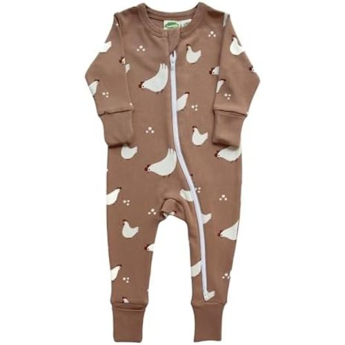 PARADE Organic Holiday Print '2-Way' Zip Romper