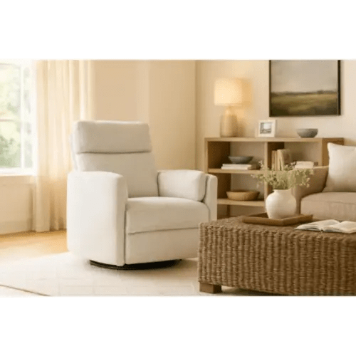 Rayna Quartz Nursery 40" Power Swivel Glider Recliner | Rocker | USB