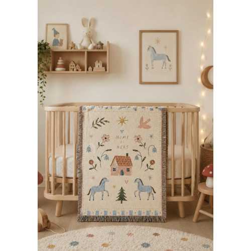 Storybook Nursery Decor baby gift blanket whimsical room decor for baby gift idea cottagecore kids room decor