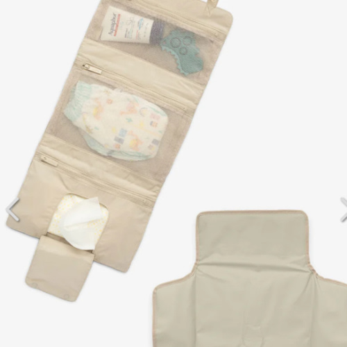 Diaper Changing Pad Organizer - OATMEAL