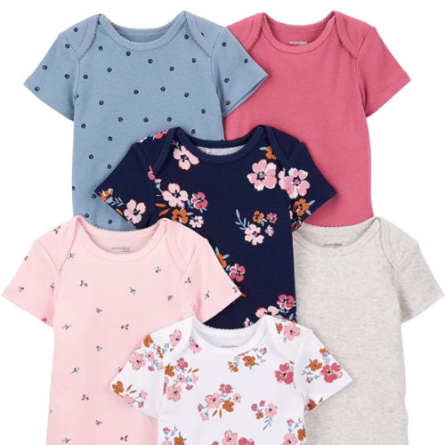 Simple Joys by Carter's Baby-Girls 6-Pack Short-Sleeve Bodysuit