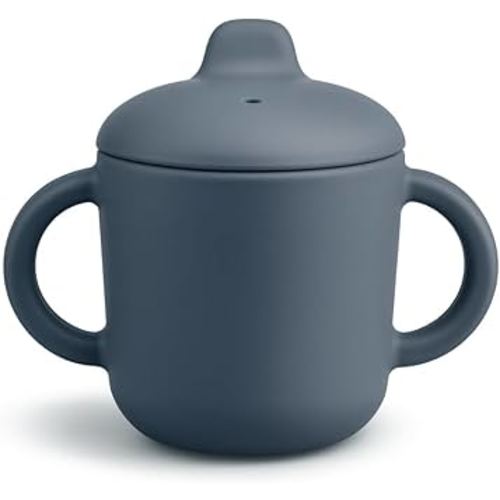 Sippy Cups for Baby 6 Months+,Silicone Straw Cups Leak Proof 5oz, Baby Training Cups for 1+ year old (Gray)