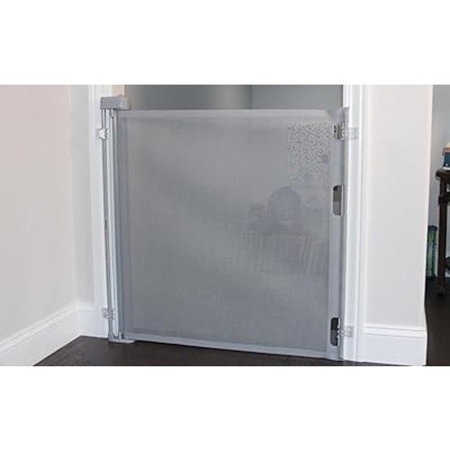 Retract-A-Gate 52" Gray: The Original and only Made in USA Retractable Baby, Dog, & Cat Gate